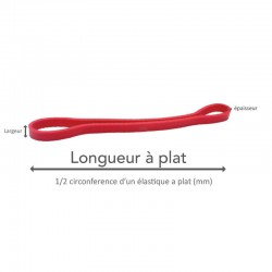 50 ÉLASTIQUES ROUGES 8CM